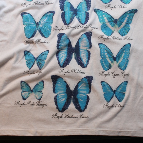 NWOT Glitter Butterfly Shirt - Picture 7 of 8
